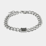 Bracciale in Acciaio a catena con cristallo nero IJEWEL - gioiello BySimon