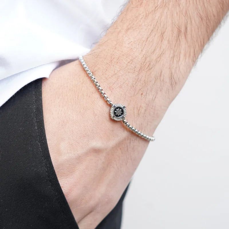 Bracciale in Acciaio con timone - BYSIMON gioielli