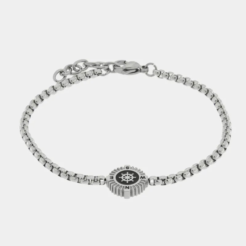 Bracciale in Acciaio con timone - BYSIMON gioielli