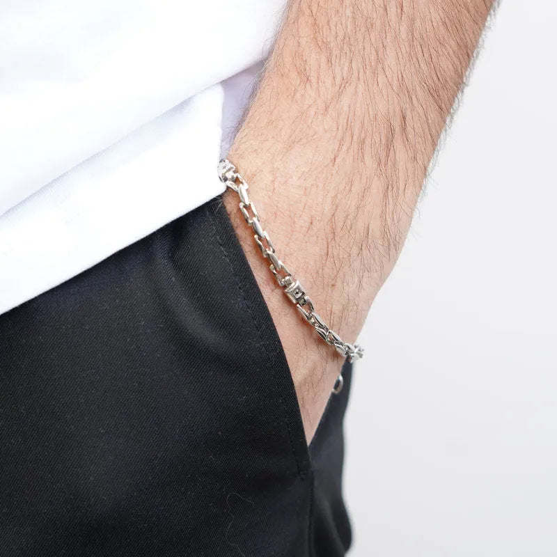 Bracciale in Acciaio a catena IJEWEL - gioiello BySimon