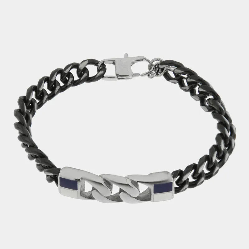 Bracciale in Acciaio catena nera IJEWEL - gioiello BySimon