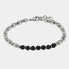 Bracciale in Acciaio con sfere nere