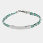 Bracciale in Acciaio con sfere turchesi IJEWEL - gioiello BySimon