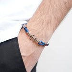 Bracciale in Acciaio cordino con ancora IJEWEL - gioiello BySimon