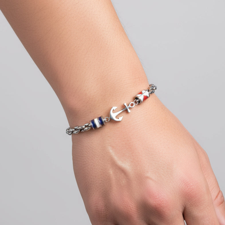 Bracciale in Acciaio con ancora IJEWEL - gioiello BySimon