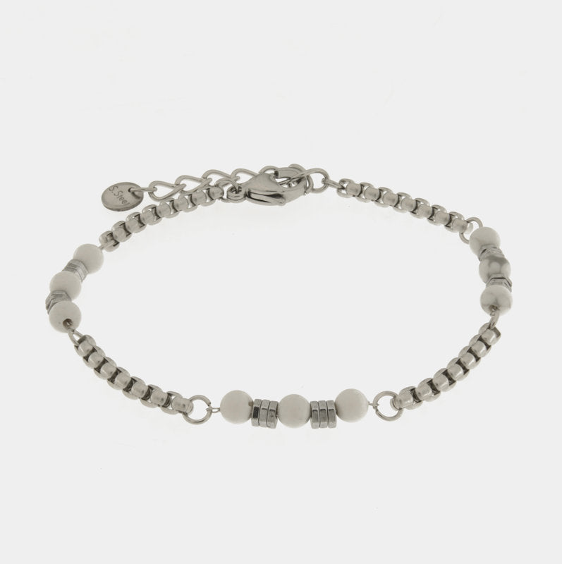 Bracciale in Acciaio con perline IJEWEL - gioiello BySimon