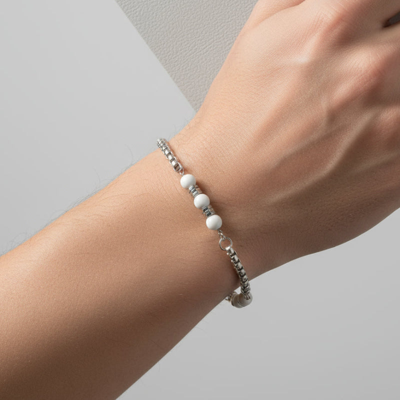 Bracciale in Acciaio con perline IJEWEL - gioiello BySimon