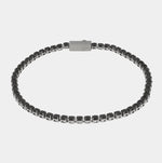 Bracciale in Acciaio tennis con cristalli neri - BYSIMON gioielli