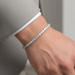 Bracciale in Acciaio tennis con cristalli - BYSIMON gioielli