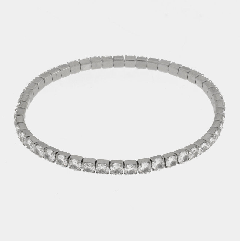 Bracciale in Acciaio tennis con cristalli - BYSIMON gioielli