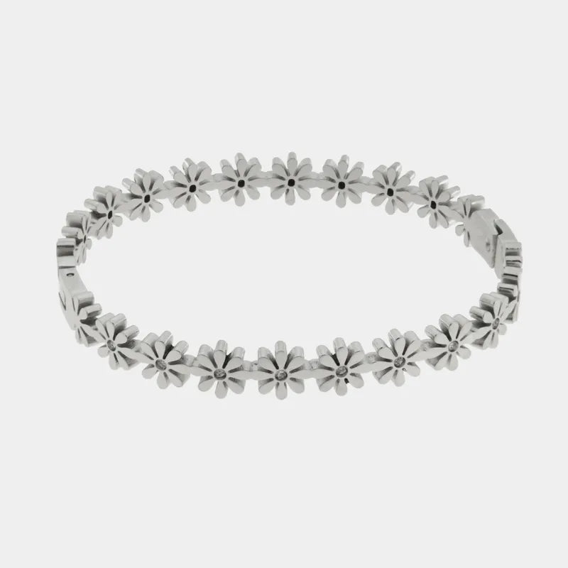 Bracciale in Acciaio con fiori