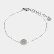 Bracciale in Acciaio con sfera impreziosita da cristalli