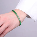 Bracciale in Acciaio con cristalli verdi COEUR - gioiello BySimon