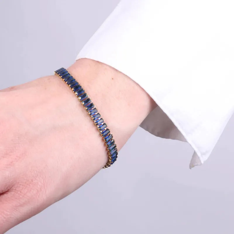 Bracciale in Acciaio con cristalli blu COEUR - gioiello BySimon