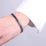 Bracciale in Acciaio con cristalli blu
