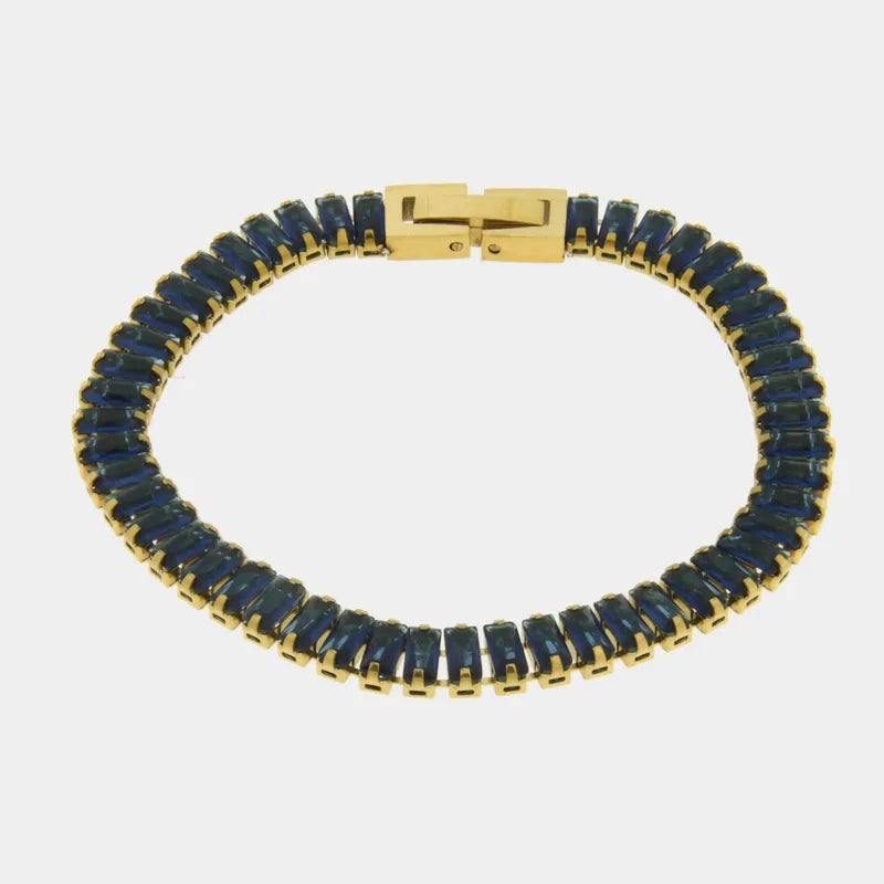 Bracciale in Acciaio con cristalli blu COEUR - gioiello BySimon