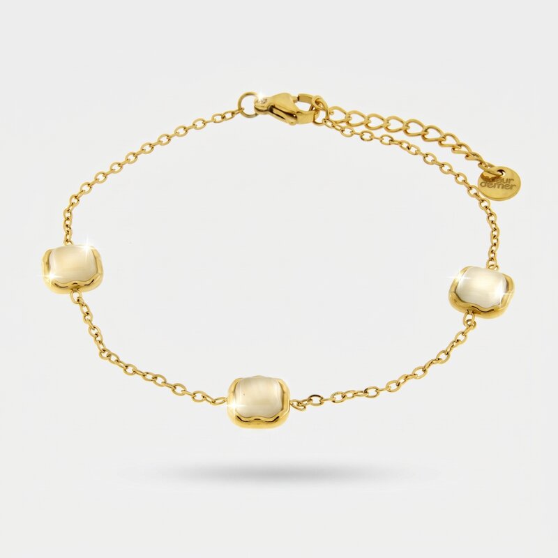 Bracciale in Acciaio con cristalli - BYSIMON gioielli