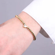 Bracciale in Acciaio con cuore e cristallo