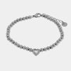 Bracciale in Acciaio con cuore e cristallo