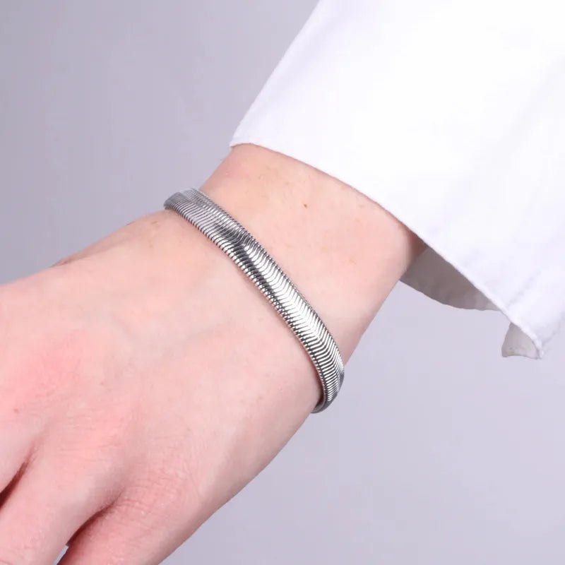 Bracciale in Acciaio catena a serpente - BYSIMON gioielli