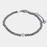 Bracciale in Acciaio sfere con perla - BYSIMON gioielli