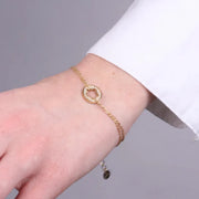 Bracciale in Acciaio doppia catena con cercho