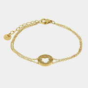 Bracciale in Acciaio doppia catena con cercho