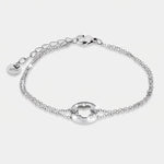 Bracciale in Acciaio doppia catena con cercho - BYSIMON gioielli