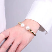 Bracciale in Acciaio rigido con sfere e perle