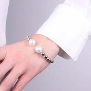 Bracciale in Acciaio rigido con sfere e perle