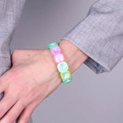 Bracciale in Acciaio con cristalli colorati