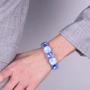 Bracciale in Acciaio con cristalli blu