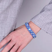 Bracciale in Acciaio con cristalli blu