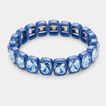 Bracciale in Acciaio con cristalli blu - BYSIMON gioielli