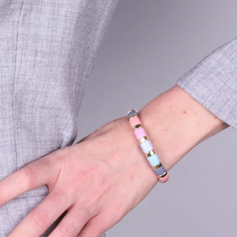 Bracciale in Acciaio con sfere colorate