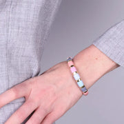 Bracciale in Acciaio con sfere colorate
