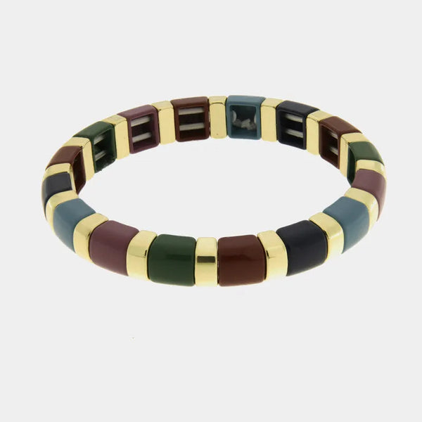 Bracciale in Acciaio con sfere colorate - BYSIMON gioielli