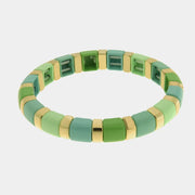 Bracciale in Acciaio con sfere verdi