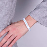 Bracciale in Acciaio con cristalli bianchi