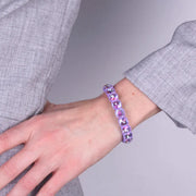 Bracciale in Acciaio con cristalli viola
