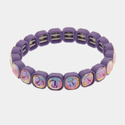 Bracciale in Acciaio con cristalli viola