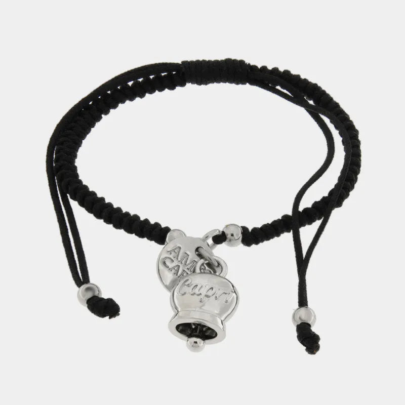 Bracciale in Acciaio con campanella portafortuna con scritta Capri - BYSIMON gioielli