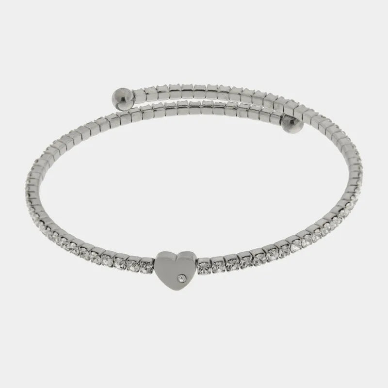Bracciale in Acciaio tennis con cuore COEUR - gioiello BySimon