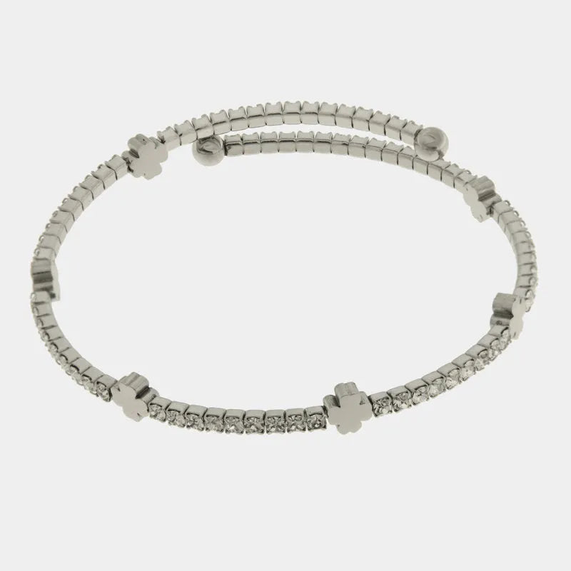 Bracciale in Acciaio tennis con quadrifoglio COEUR - gioiello BySimon