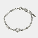 Bracciale in Acciaio tennis con cuore COEUR - gioiello BySimon