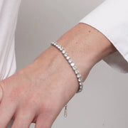 Bracciale in Acciaio tennis con zirconi grandi