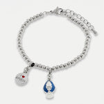 Bracciale in Acciaio pumo portafortuna pugliese blu BYS - gioiello BySimon