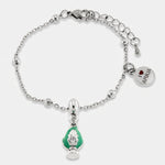 Bracciale in Acciaio pumo portafortuna pugliese verde BYS - gioiello BySimon