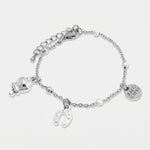 Bracciale in Acciaio con campanella e ferro di cavallo - BYSIMON gioielli