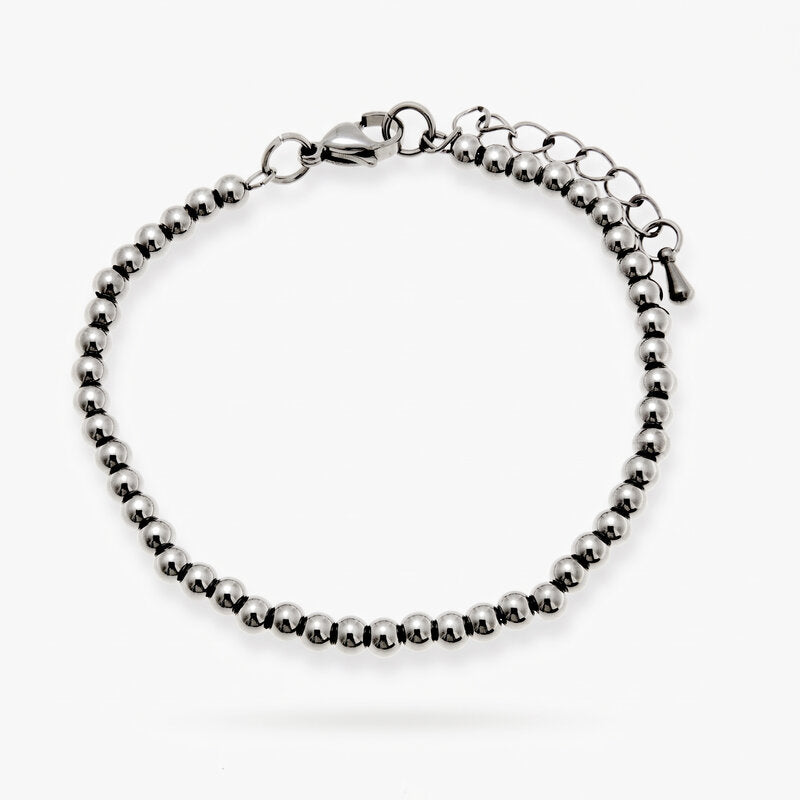 Bracciale in Acciaio maglia palline - BYSIMON gioielli